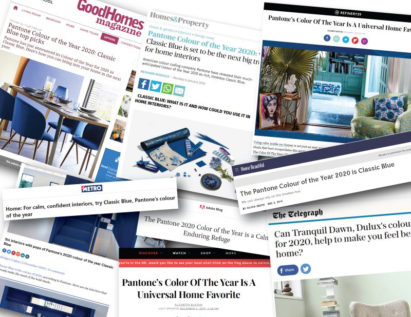 Glass Digital - Pantone and Dulux Colour of the Year press coverage