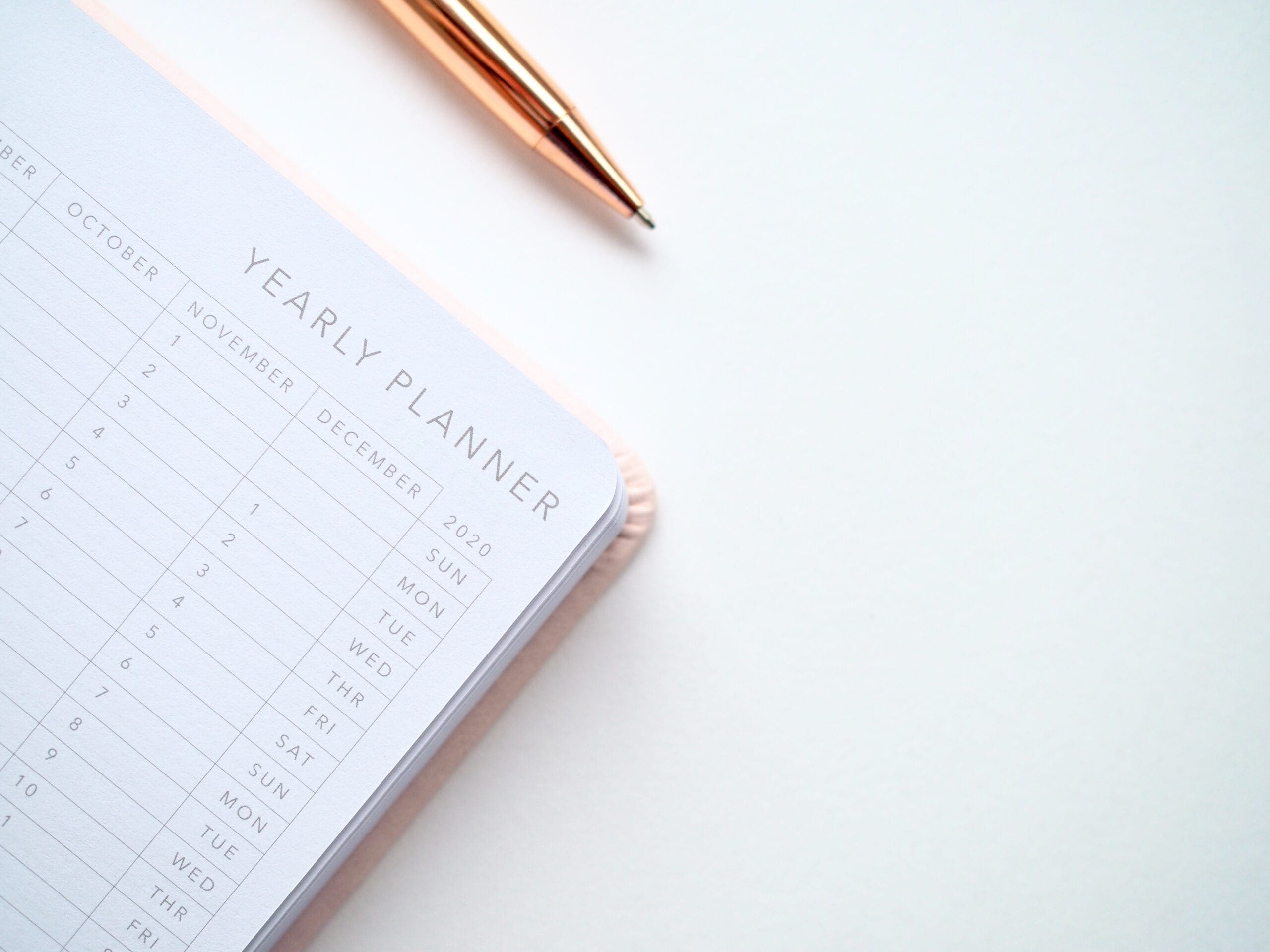 Yearly planner 2020