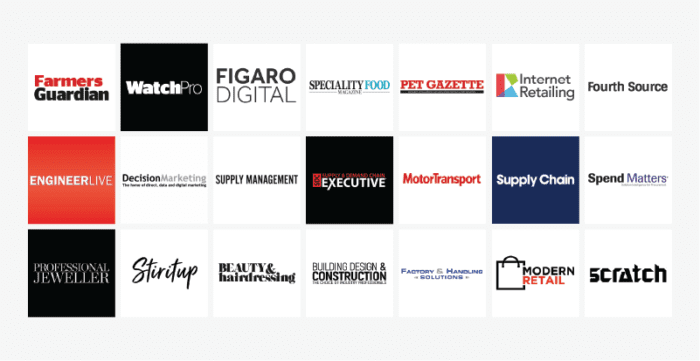 Glass Digital - Where We Built Links 2020 - business publication logos