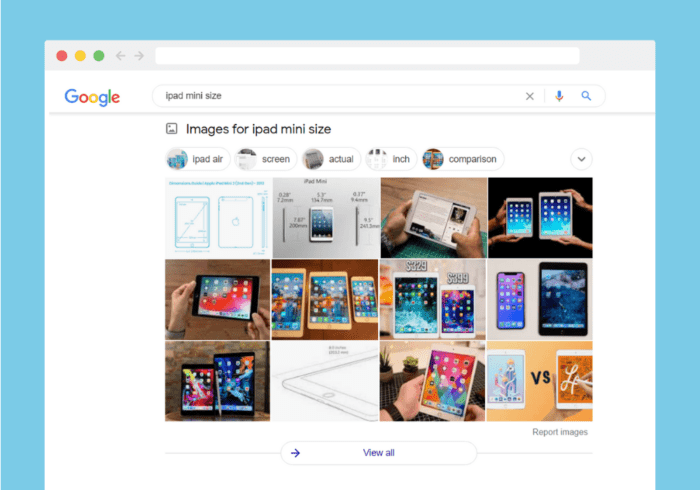 iPad Mini size - image results on google